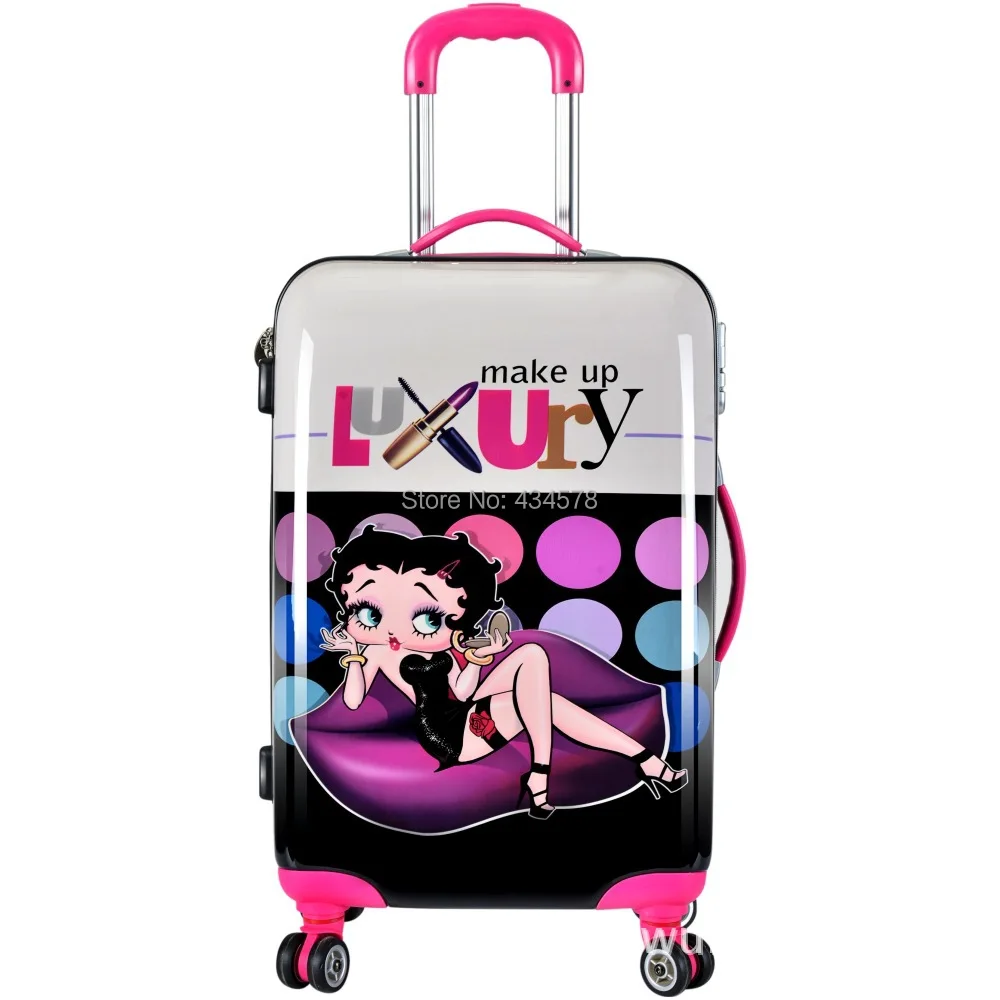 New Arrival!14 24inches cute fashion lip trolley travel luggage