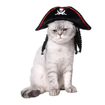 

Funny Halloween Cat Clothes Costume Pirate Clothes For Cats Clothing With Hat Dressing Up Cosplay Pet Dog Clothes Costumes Kitty