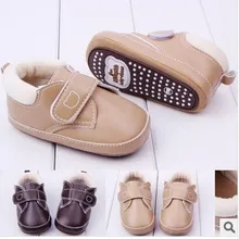 Горячая Распродажа, 1 пара, из искусственной кожи, для детей, для первых ходунков, мягкая обувь, для малышей/новорожденных, для мальчиков/девочек, домашняя обувь