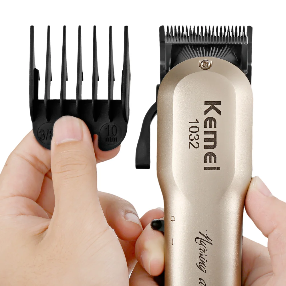 Kemei KM 1032 Adjustable Cordless Powerful Motor Hair Clipper with 4 Guide Comb Rechargeable Dual use Hair Trimmer Z30-in Hair Clippers from Home Appliances ...