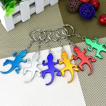 

200Pcs Gecko &Lizard Bottle Opener Keychain Aluminum Alloy Beer Opener Promotion Keyring Gift Free Shipping ZA5560