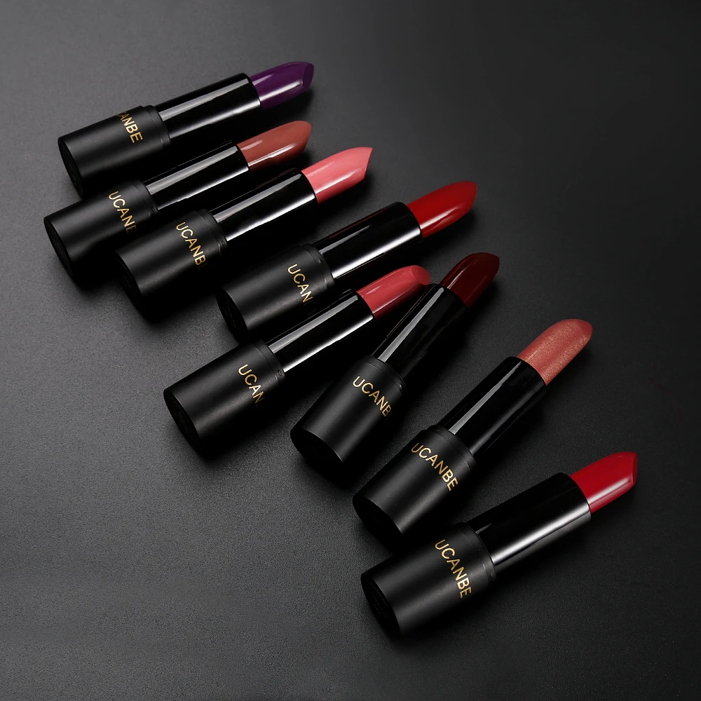 UCANBE 8 Цвета матовая помада макияж влаги гладкую палку Nude Lip Gloss Водонепроницаемый
