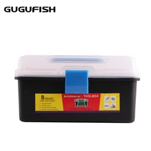 Gugufish Рыбалка tool box Двусторонняя высокая прочность прозрачные видимые Пластик Рыбалка приманки Рыбалка линии окно