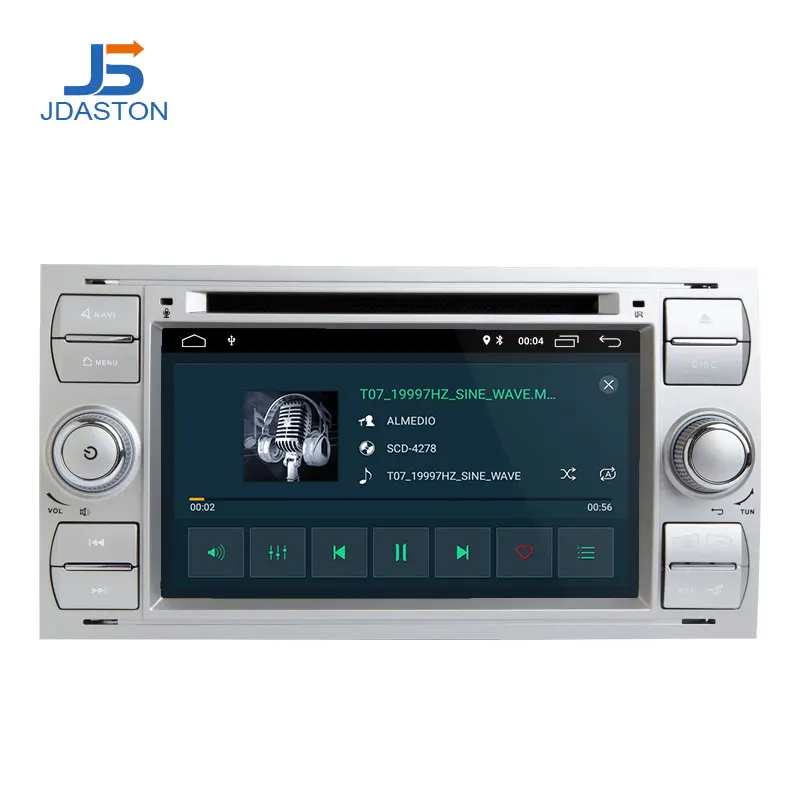 Flash Deal JDASTON Android 8.1 Car Multimedia Player For Ford Mondeo Focus Transit C-MAX S-MAX Fiesta 2 Din Car Radio GPS Navi DVD 2G+32G 1