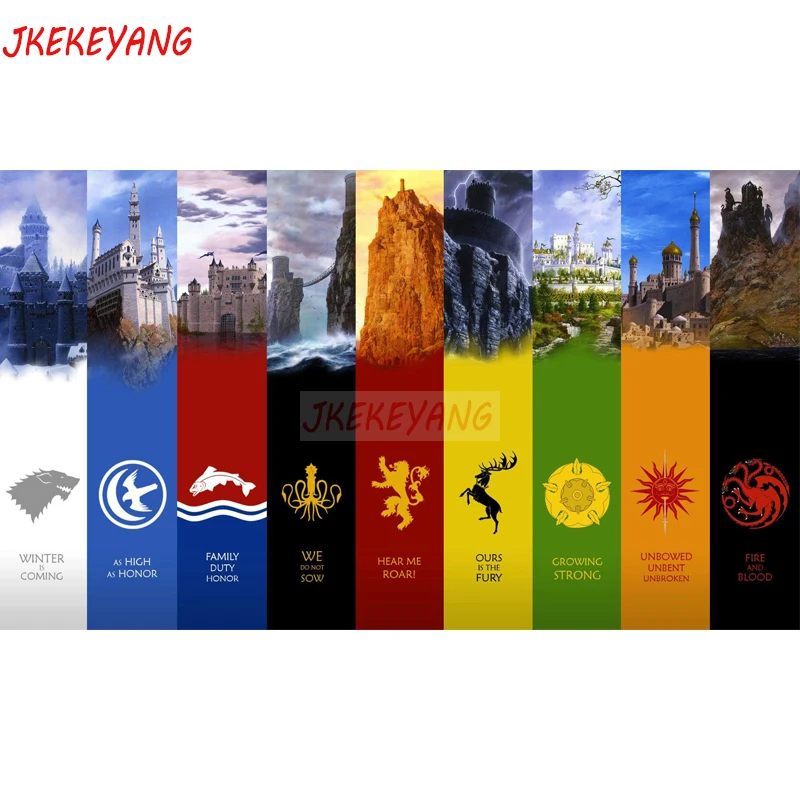 

Full Square Drill 5D DIY Diamond Painting "Game of Thrones" Embroidery Cross Stitch Mosaic Home Decor Gift Y3191