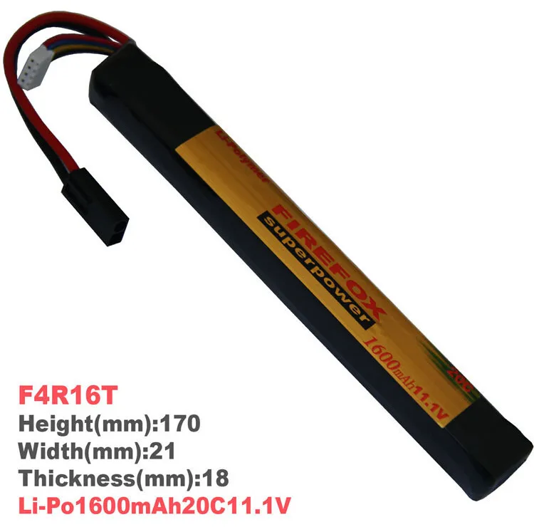 

1pcs 100% Orginal Firefox 11.1V 1600mAh 20C LiPo Li-Polymer Stick rc Battery F4R16T Drop shipping