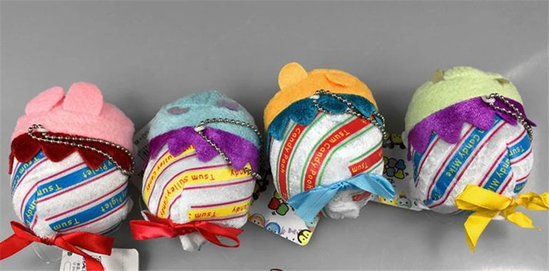 Diseño de Navidad dibujos animados limitado Tsum accesorios de teléfono limpiador de pantalla paño lindo muñecas colgante llavero Mini peluche juguetes de peluche