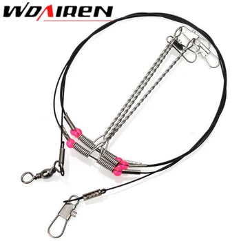 

1Pcs Fishing Lure Steel wire Trace Wire Leader line Swivel Tackle Spinner Shark Spinning with Connector Fishing accessories