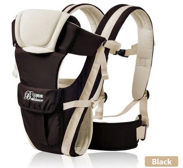 Промо-акция! Дышащий передний Детский рюкзак кенгуру, детский слинг рюкзак - Цвет: Черный