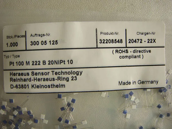 M222 бренд Heraeus Pt1000 и Pt100 тонкий пленочный элемент|element brand|pt100 b |