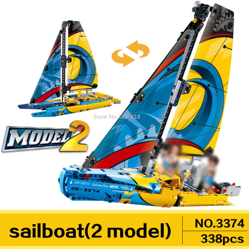 

Decool 3374 Sailboat Rowin Compatible with Legoinglys technic 42074 Model Building Blocks Bricks toys Childrens birthday present