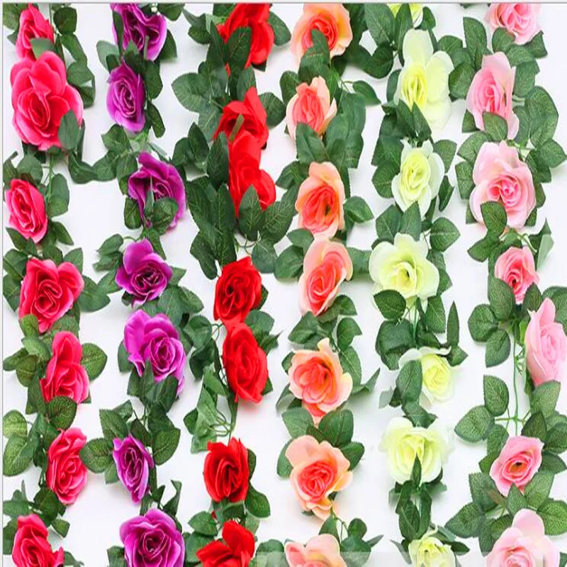 Buy Simulation Rose, Artificial Flower Vine Rose Vine Home Bedroom Fake Flower