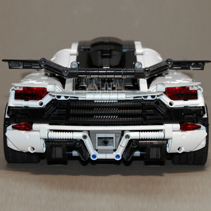 23002, серия Technic, MOC-4789, сменный комплект гоночных автомобилей, строительные блоки, кирпичные игрушки, модель, рождественские подарки для детей