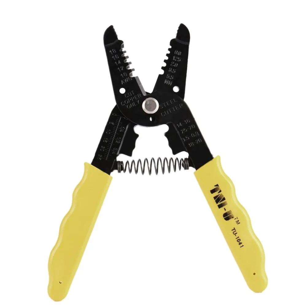 

TU-1041 Portable Cable Cutter Universal Wire Stripper Electric Wires Stripping Pliers Cable Crimper Strippers Tools