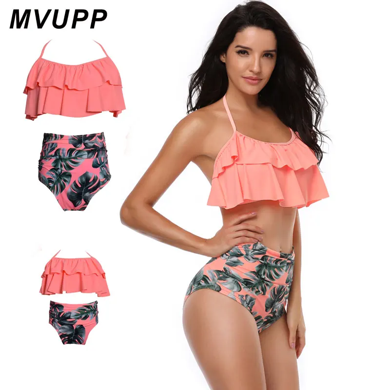 

mother and daughter swimsuit mommy and me swimwear bikini family matching clothes outfits look mom mum baby dresses clothing