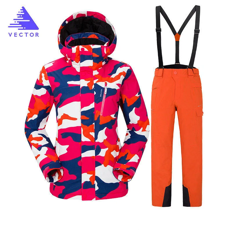 

Women's Winter Warm Ski Suit Windproof Waterproof Outdoor Sports Snow Sports 2019 Hot Brand Ski Equipment Ski Jackets and Pants