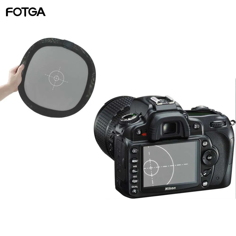 

FOTGA 12" 18% Grey/White Balance Card Two Sides Double Face Focus Board for Photograph equipment