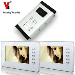 Yobangsecurity белый 7 дюйм(ов) Цвет проводной видео Дверные звонки дверной звонок, непромокаемые телефон двери для 2 единицы вилла, квартира