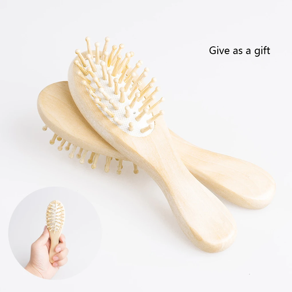 

Air cushion massage comb wood comb 16 cm airbag round comb beauty salon modeling lady hair girl comb styling tool