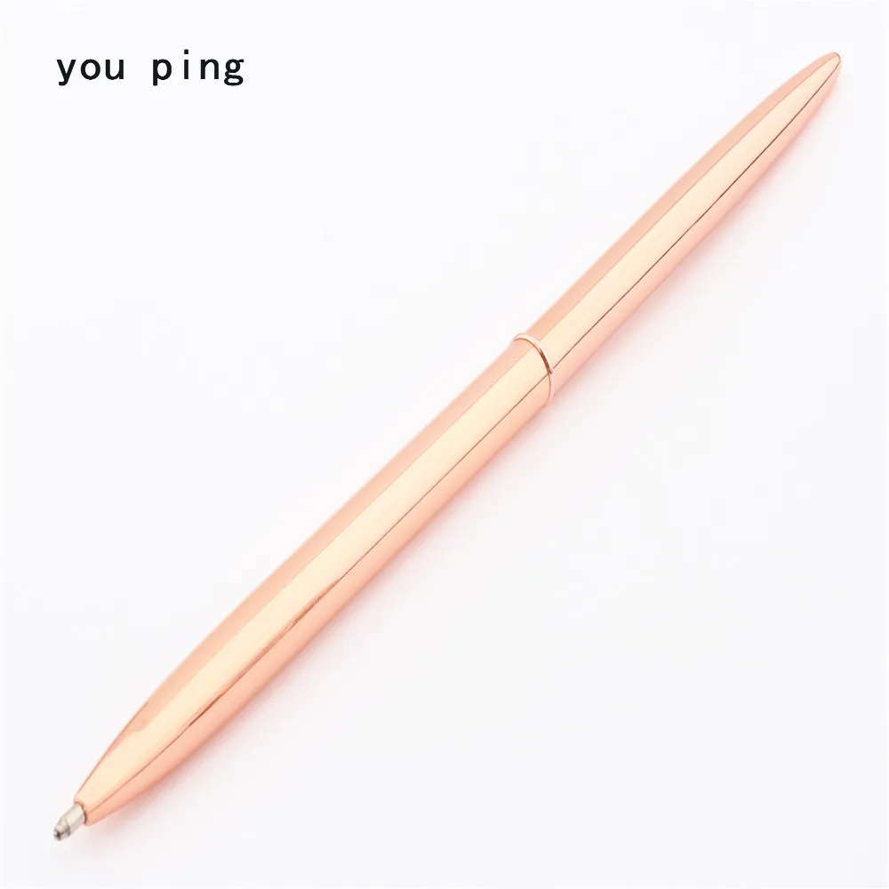 Роскошная Высококачественная 501 яркая цветная тонкая Шариковая ручка для школы, студентов, офиса, чернильные ручки, новинка - Цвет: Rose Gold