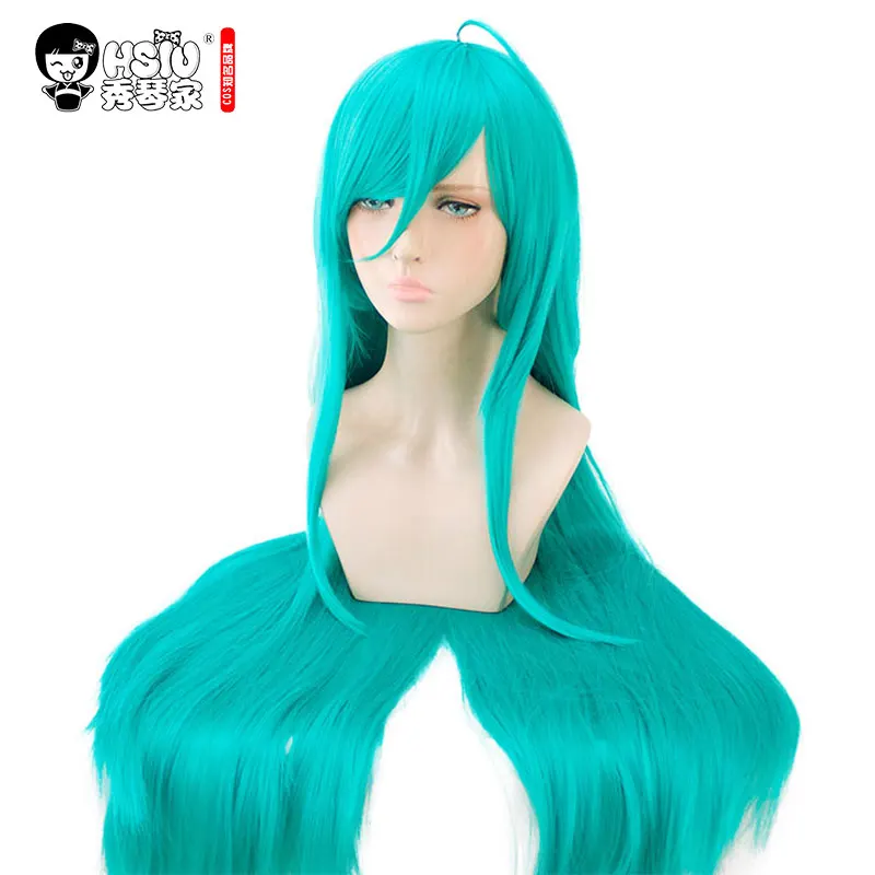 

HSIU Land of the Lustrous Alexandrite Cosplay Wig Houseki no Kuni Costume Play Wigs blue-green long wig Halloween Costumes Hair