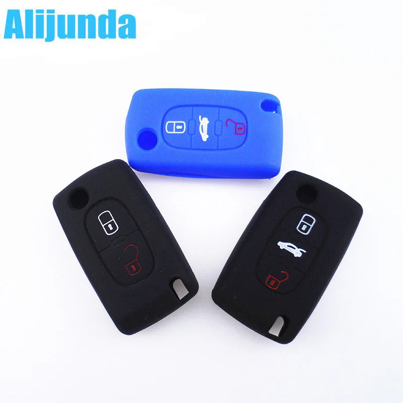Alijunda Автомобильный ключ Обложка протектор для Peugeot 206 207 307 308 407 408 508 3008 607 RCZ /Citroen C2 C3