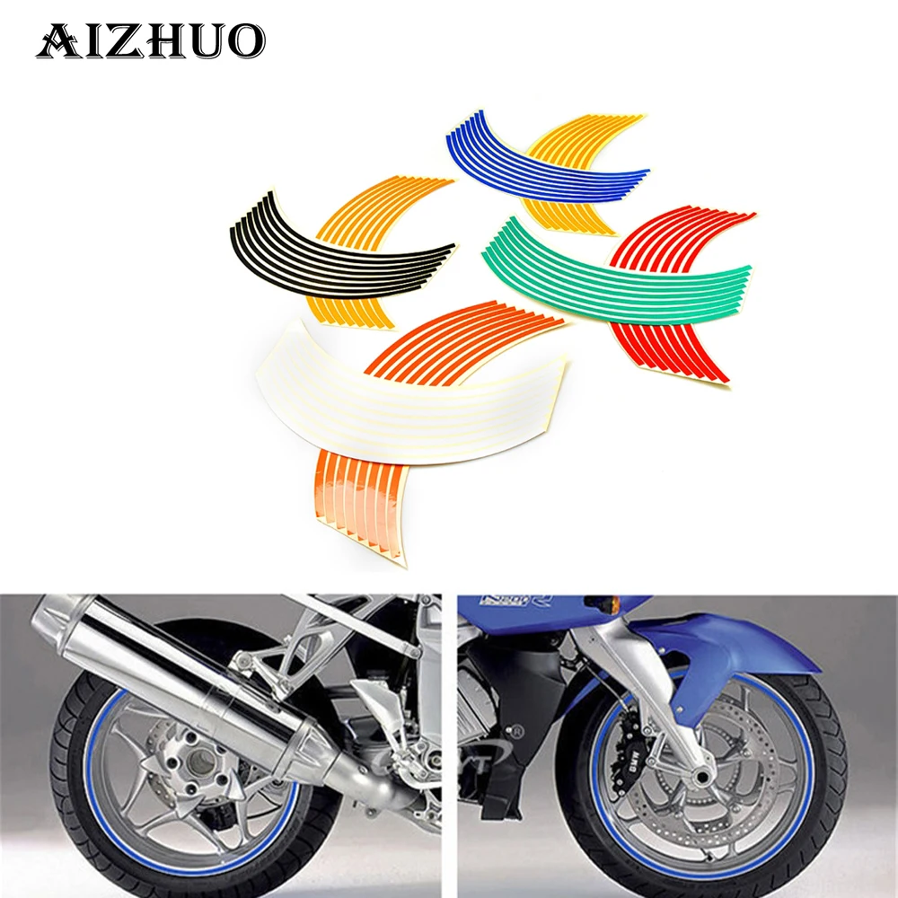 

16 Strips 17inch/18inch wheel Motorcycle Wheel Tire Rim Stickers For SUZUKI GSF Bandit 650 650S 1000 1200 1250 SV650