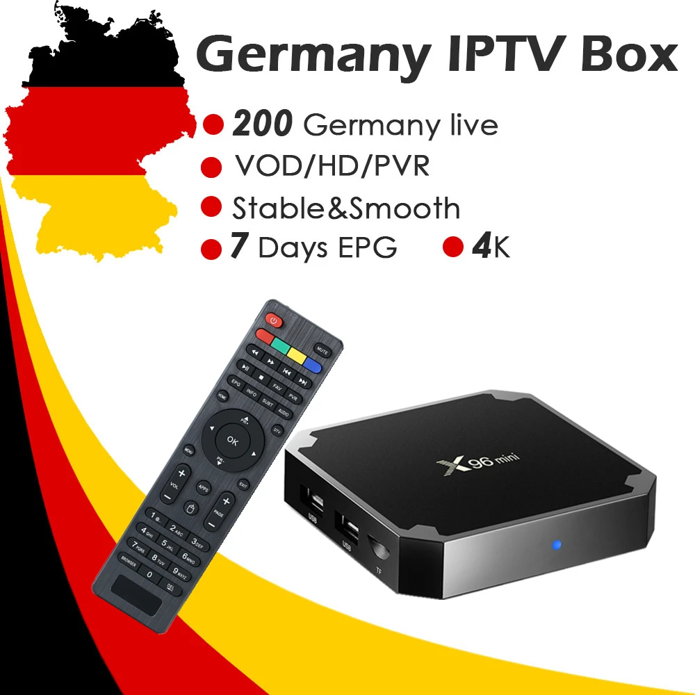 

Best X96Mini Android 7.1 TV BOX 2G 16G German France Italy UK IPTV 6000Live+60000VOD Support Adult XXX 4K HD WiFi Smart TV Box