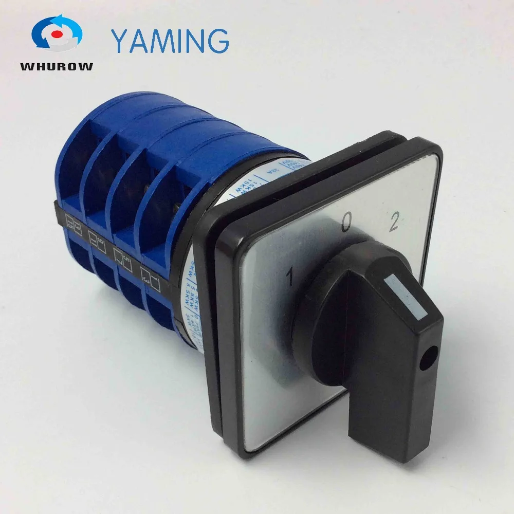 

LW26 YMW26-32/4 Rotary switch 3 postion 690V 32A 4 pole 16 terminal screw selector universal changeover cam main switch