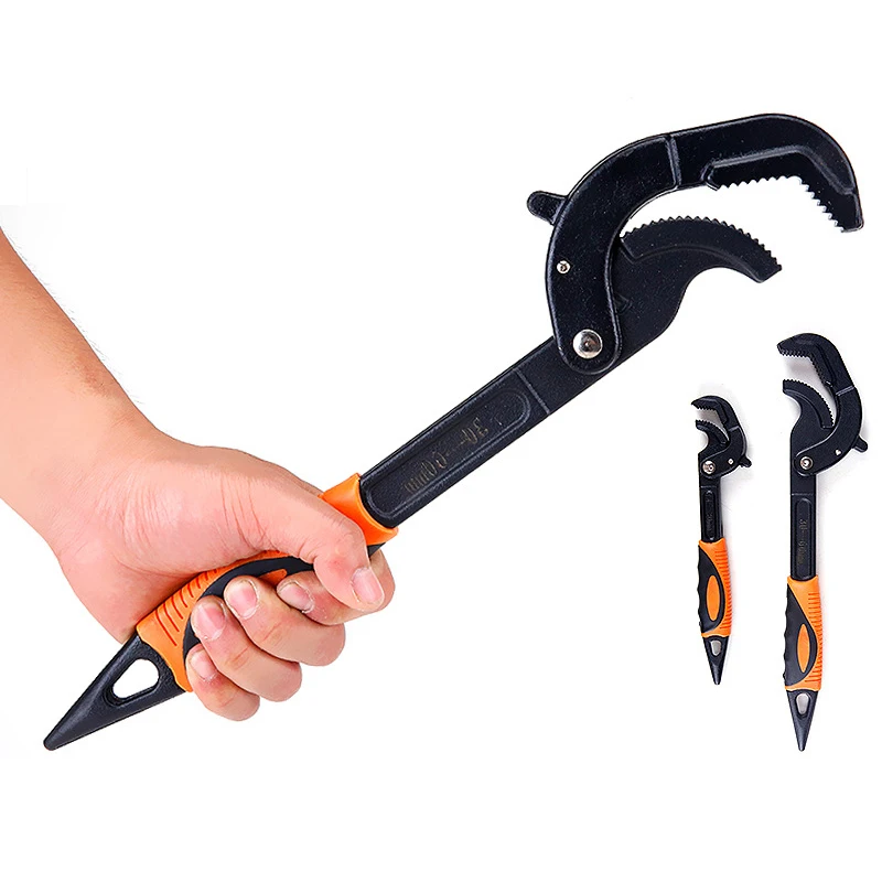 

14-30 / 30-60mm Universal Key Pipe Wrench Open End Spanner Set High-carbon Steel Snap N Grip Tool Plumber Multi Hand Tool