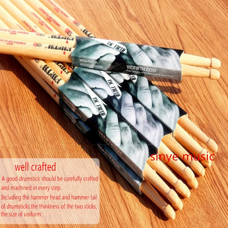 Drum Sticks Original Professional 5A Hickory Walnut Wood 5A 5B 7A Musical Instruments One Pair drum sticks