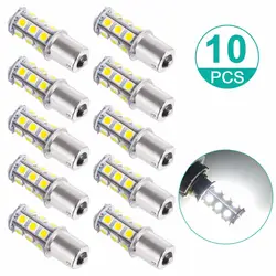 10 шт 1156 BA15S/1141/1073/1095 Base 18 SMD 5050 светодиодный Замена авто тормоз Хвост Стоп лампа 12 V Super White