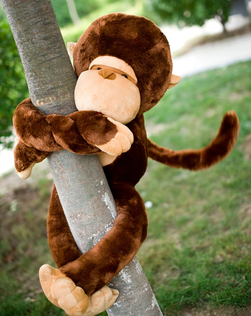 Dorimytrader Cute Animal Gorilla Plush Toy Doll Giant Long-armed Monkey Hug Monkey Dolls Pillow for Child Toys Boyfriend Birthday Gift 43inch 110cm DY50523 (12)