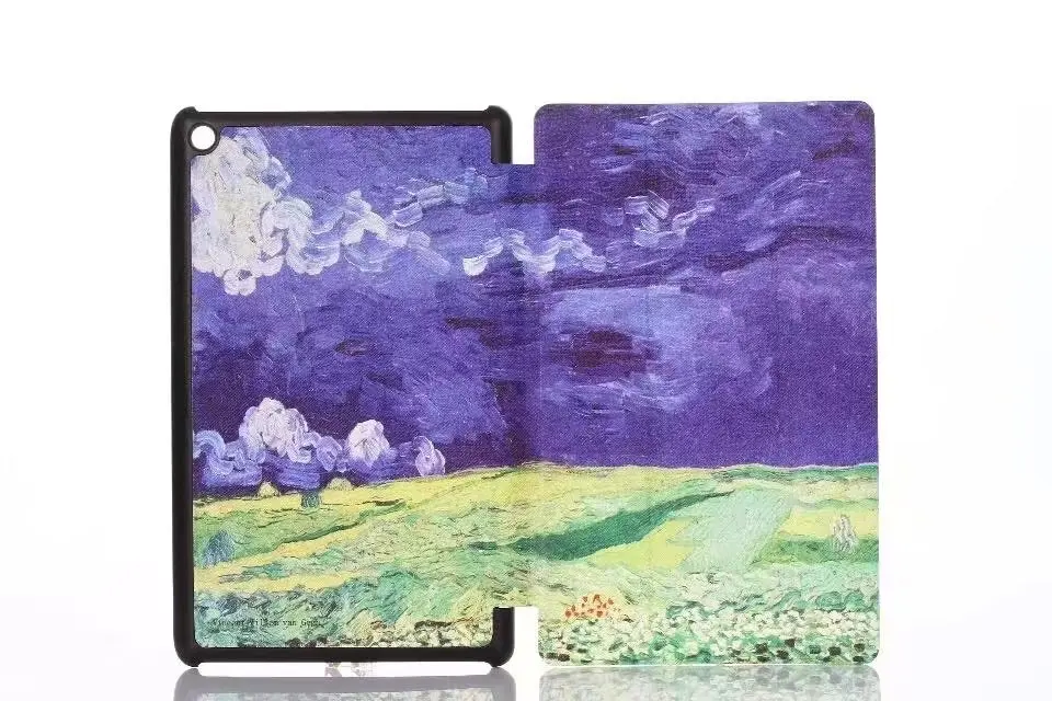 Ультратонкий чехол книжка из искусственной кожи с 3 folder Painting Folio Stand для планшета
