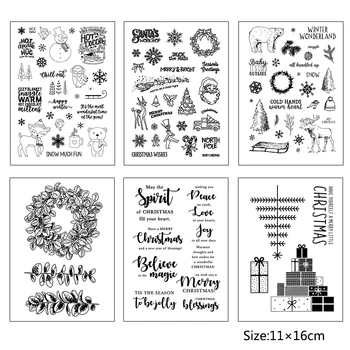 

New Christmas Series Transparent Silicone Stamp for DIY Scrapbooking/Photo Album Decorative Card Making Clear Stamps Supplies