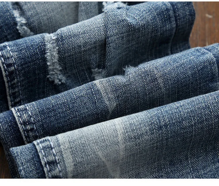 ACRMRAC для мужчин джинсы для женщин тонкий отверстие лоскутное прямые джинсы большой размеры 8903