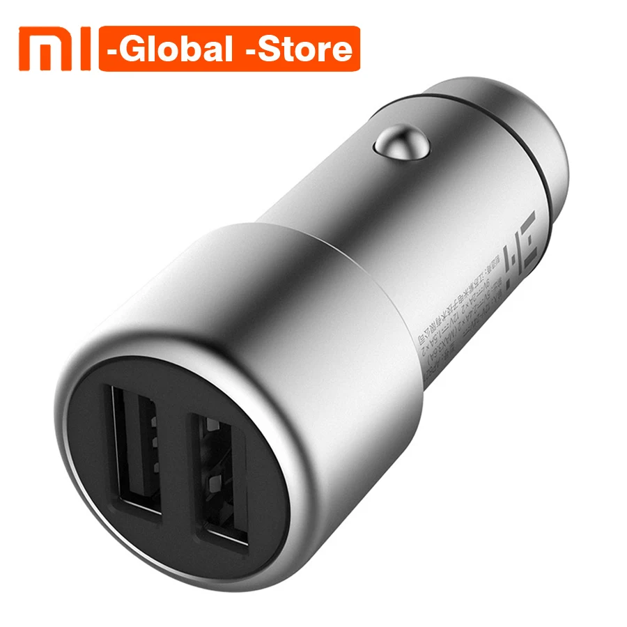 

Original Xiaomi ZMI Car Charger QC3.0 Quick Charge 5V/2.4A 9V/2A 12V/1.5A Dual USB Port Charger for Xiaomi iPad Samsung iPhone