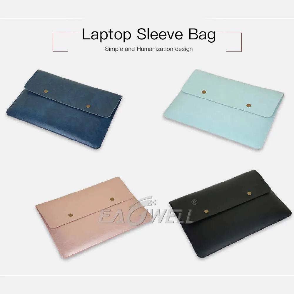 

Eagwell Retro Design PU Leather 11" 13" 15" Universal Laptop Sleeve Case Bag Slim Notebook Sleeve Bag For macbook air 11 13