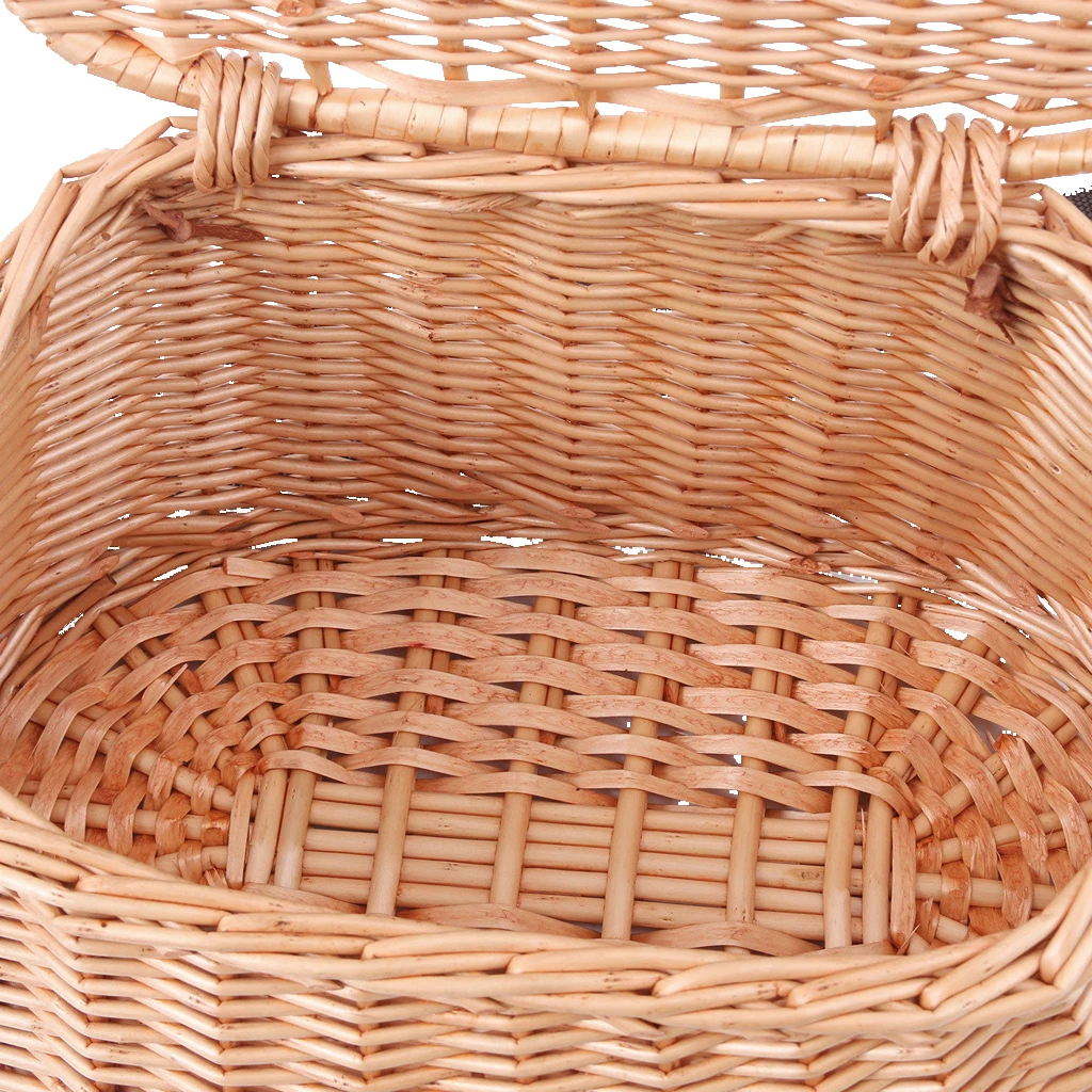 Wicker Basket Fishing Creel Trout Perch Cage Tackle Fisherman Box Outdoor C G7Q3 