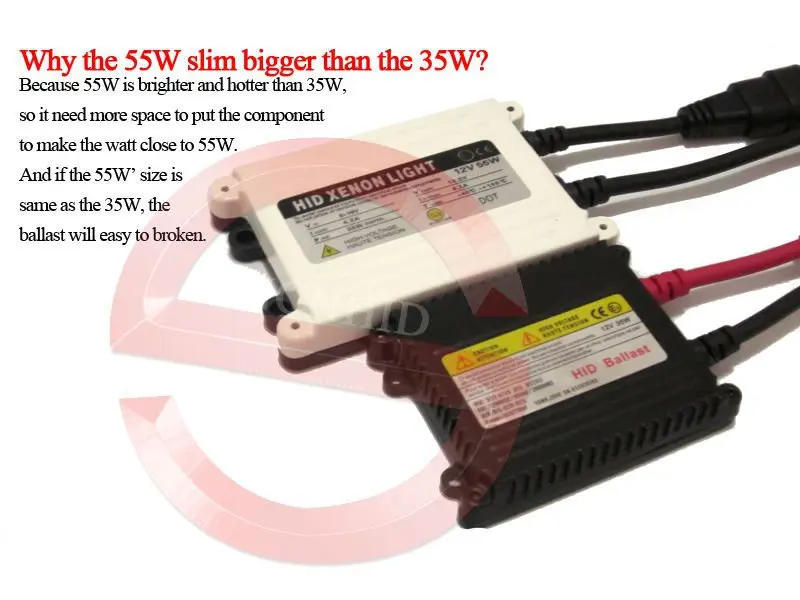 Safego 55 Вт переменного тока 12V тонкий H3 H8 H9 H10 H13 9003 9004 9005 9006 9007 4300K 6000K 8000K ксеноновых фар, Высокопрочная конструкция H7 H1 H4 H11 55Вт HID Xenon комплект 55 Вт