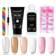 Профессиональный набор инструментов для нейл-арта, 6 цветов, гель для быстрого наращивания, полигель, твердый, для маникюра, расширенный набор гелей для женщин, набор инструментов для нейл-арта