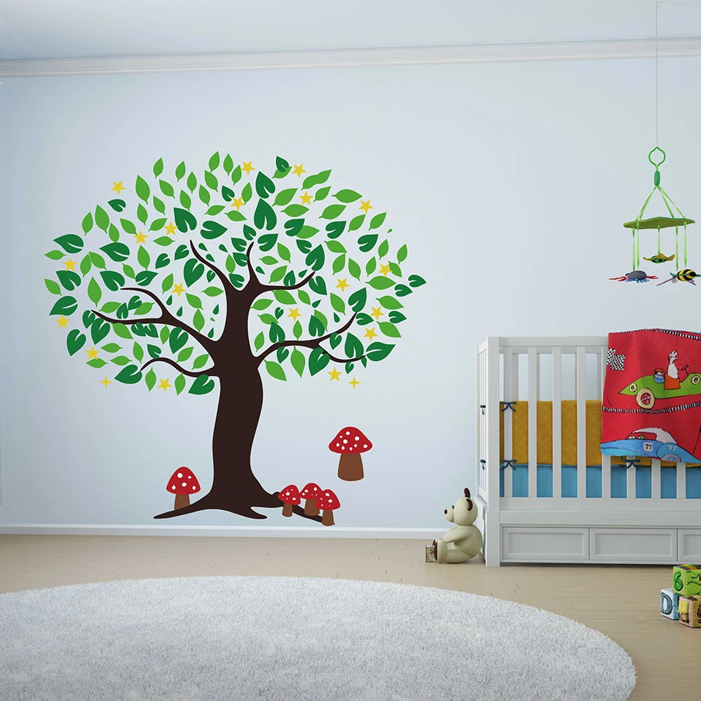 Buyuk Agac Mantarli Duvar Sticker Icin Cocuk Odasi Bebek Kres Agaci Duvar Cikartmasi Ozel Renk Cikarilabilir Agac Sticker 672 T Tree Sticker Wall Decalstrees Large Aliexpress
