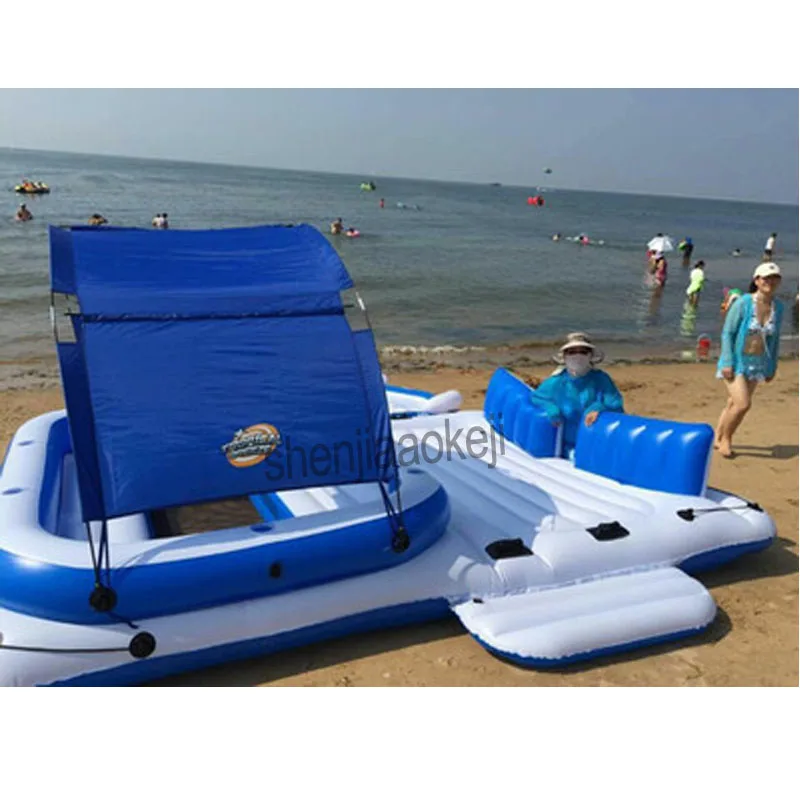 Sunshade boat floating bed Oversized 6-8person inflatable floating sea drifting adults home floating row Sunshade floating bed Sunshade boat floating bed Oversized 6-8person inflatable floating sea drifting adults home floating row Sunshade floating bed