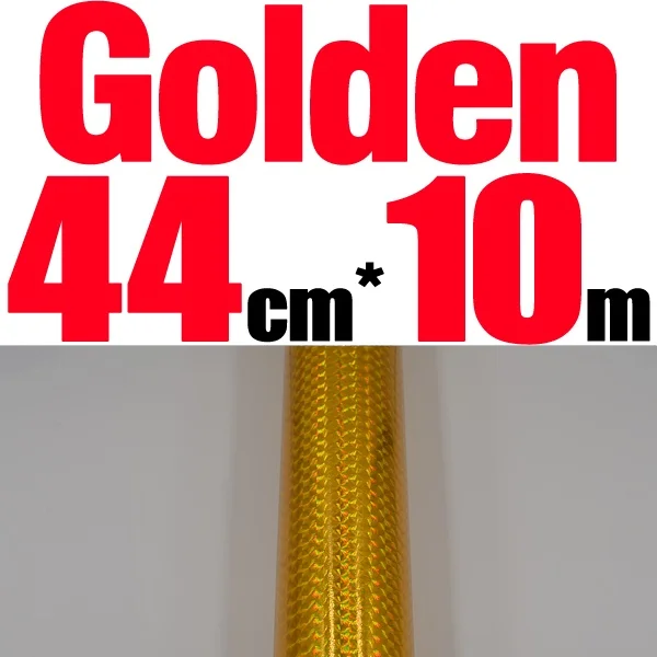 MNFT 1 рулон, жесткие приманки, меняющие цвет, наклейка, Голографическая клейкая пленка, вспышка, лента для изготовления приманки, материал для завязывания мушек - Цвет: 44cm 10m Golden