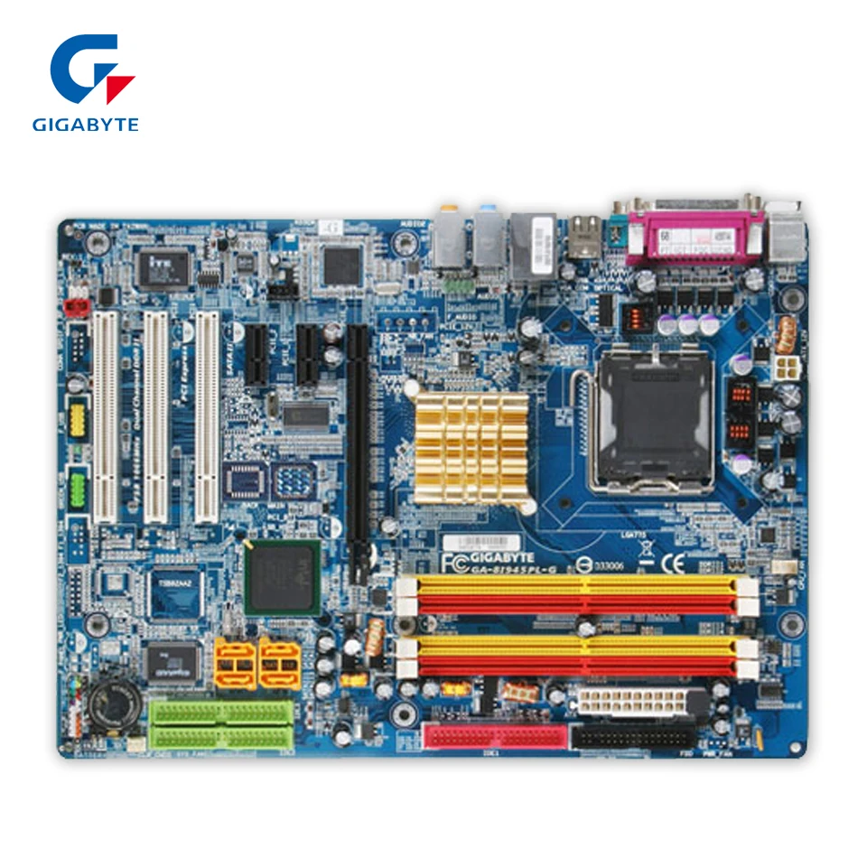 Original Gigabyte GA-8I945PLG Desktop Motherboard 8I945PLG 945PL LGA 775 DDR2 ATX 100% Fully Test 945 775 motherboards for lenovo 945gz m2 lga775 ddr2 945 desktop motherboards