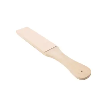 

Wooden Handle Leather Sharpening Strop Handmade Razors Polishing Board Home Tool