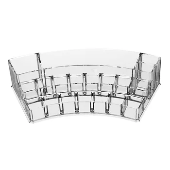 

Fan-shaped Multi-function Transparent Acrylic Jewelry Cosmetic Organizer Box Cosmetic Storage Box Makeup Rack