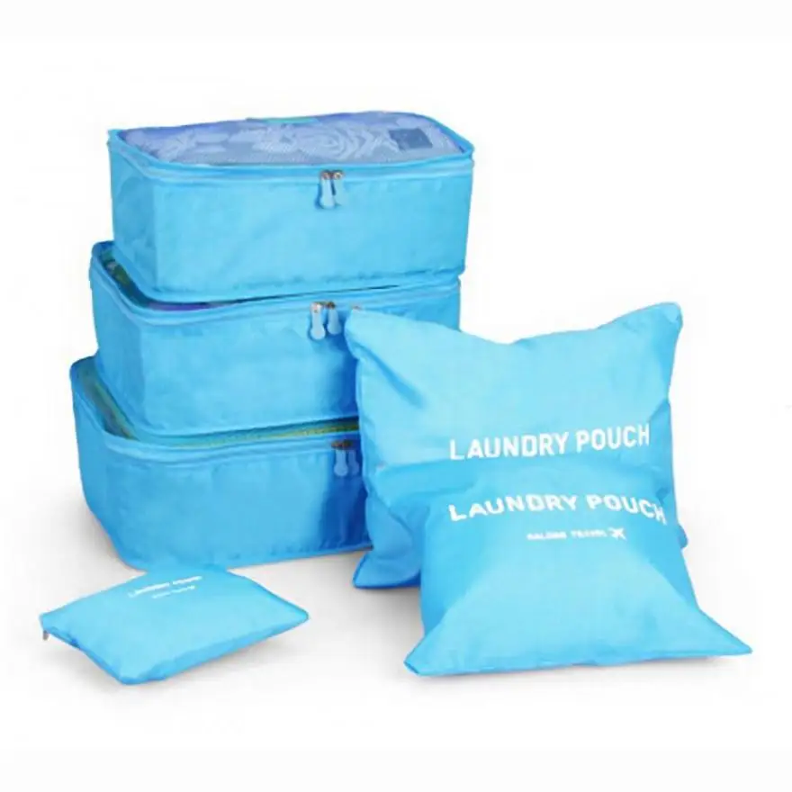 

6PCS Waterproof Clothes Storage Bags Packing Cube Travel Luggage Organizer Pouch august9