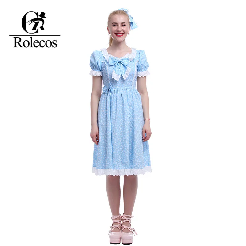

ROLECOS Sweet Lolita Dresses Plus Size The Shining Cosplay Halloween Costume Twins Cosplay Women Halloween Dress Cute Summer