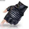 Men's Black PU Leather Tactical Gym Glove Army Military Sport Fitness Cycling Glove Half Finger Driving Glove Guantes Luvas G141 ► Photo 2/2